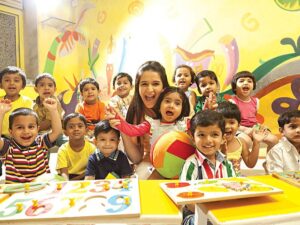 Nursery Admission in Zirakpur Guide - classroom with happy kids in Baltana